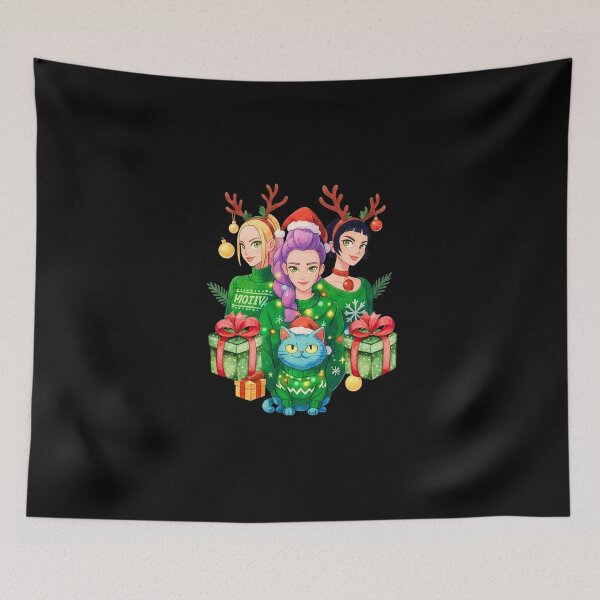 Item preview, K-pop Warriors (HUNTR/X) at Christmas: Anime and Fantasy Style designed and sold by Polarisofficial.