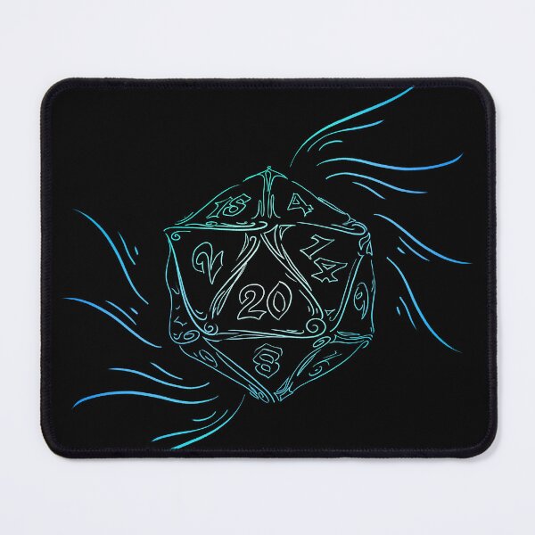 Item preview, Elegant Blue And Turquoise D20 – Dice Lover D&D Gaming Design designed and sold by DanniDan.
