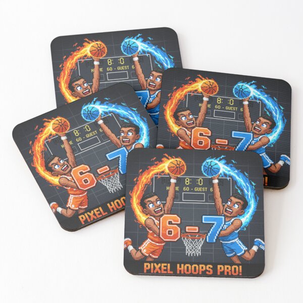 Item preview, Pixel art, retro gaming, basketball, six seven designed and sold by Klamat1984.