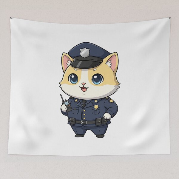 Item preview, Cute Police Officer Cat designed and sold by HoopeStylee.