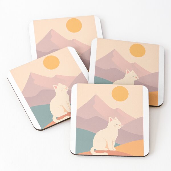 Item preview, Calm Cat in Dreamy Sunset designed and sold by MIArt Studio.