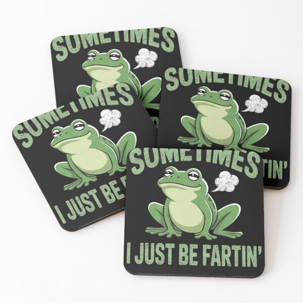 Item preview, Sometimes I Just Be Fartin Funny Frog Meme Retro Humor Design designed and sold by FreshVibe Prints.