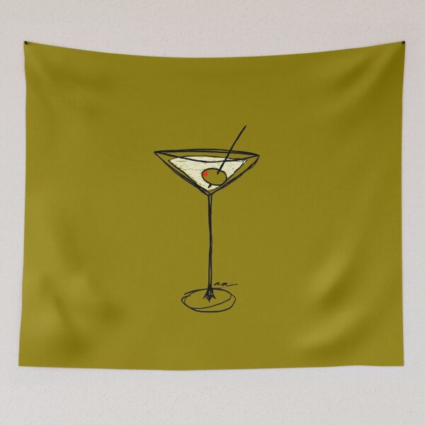 Item preview, Martini Cocktail Line Art designed and sold by pointense.