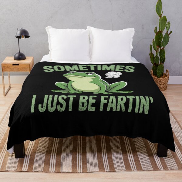 Item preview, Sometimes I Just Be Fartin Funny Frog Meme Retro Humor Design designed and sold by FreshVibe Prints.