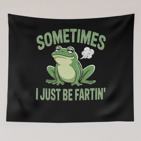 Item preview, Sometimes I Just Be Fartin Funny Frog Meme Retro Humor Design designed and sold by FreshVibe Prints.