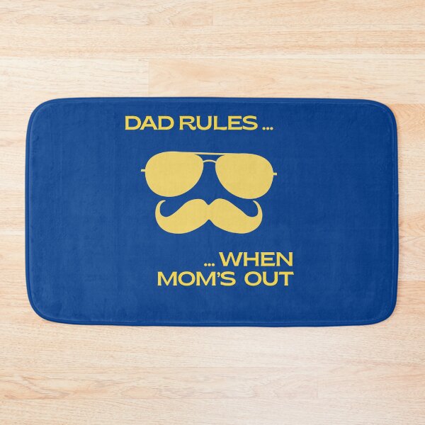 Item preview, Yellow on Royal Blue Bright pop-art punch that says “Dad rules.” designed and sold by Panoramax.