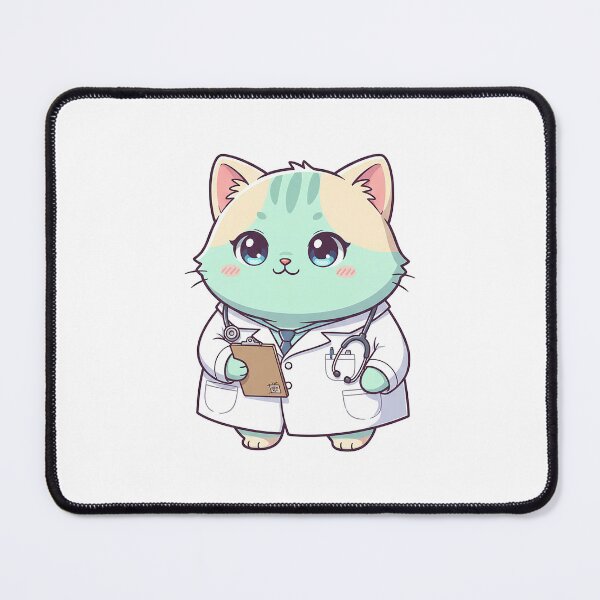 Item preview, Cute Doctor Cat Illustration designed and sold by HoopeStylee.