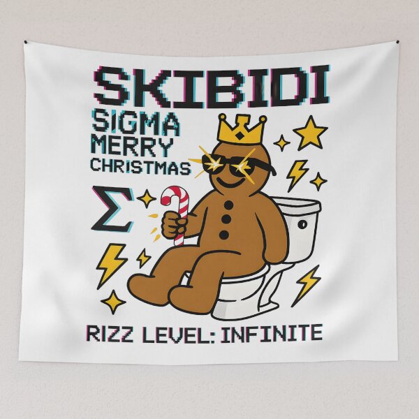 Item preview, Skibidi Sigma Merry Christmas Meme designed and sold by AnnDesignStudio.