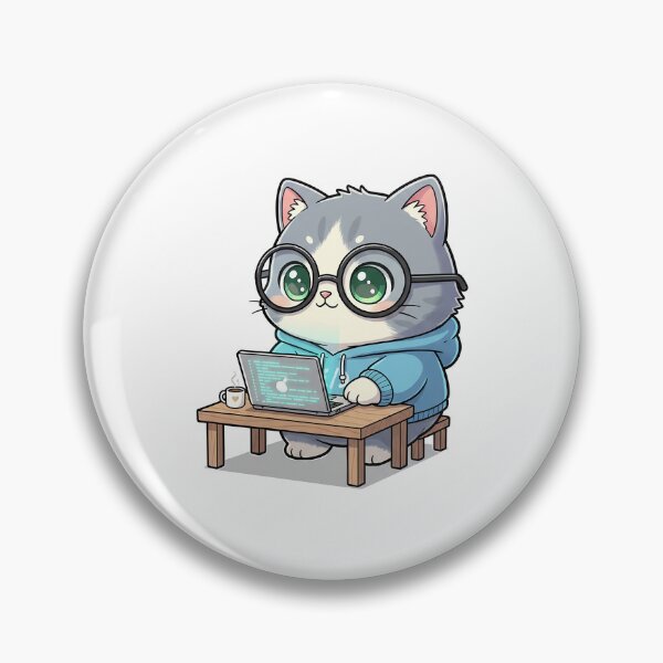 Item preview, Cute Developer Cat Cartoon designed and sold by HoopeStylee.