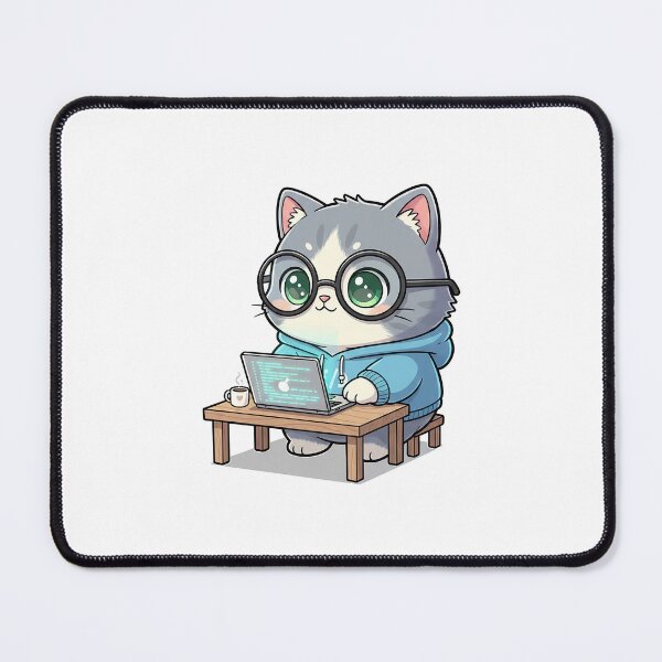 Item preview, Cute Developer Cat Cartoon designed and sold by HoopeStylee.