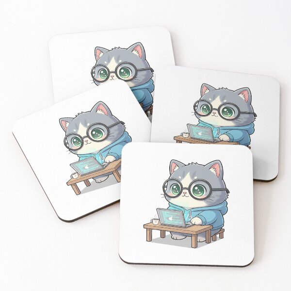Item preview, Cute Developer Cat Cartoon designed and sold by HoopeStylee.
