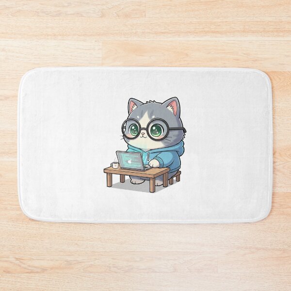 Item preview, Cute Developer Cat Cartoon designed and sold by HoopeStylee.
