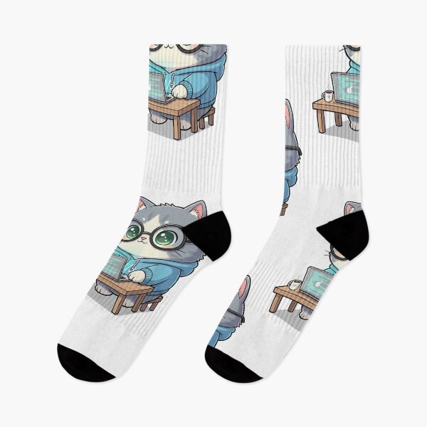 Item preview, Cute Developer Cat Cartoon designed and sold by HoopeStylee.