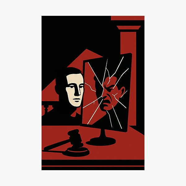Item preview, Shattered Mirror Courtroom Drama Art designed and sold by Cine8.