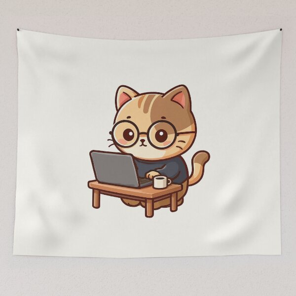 Item preview, Cute Developer Cat designed and sold by HoopeStylee.