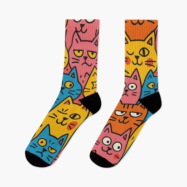 Item preview, Vibrant Cat Expressions Wall designed and sold by Nope Cats.