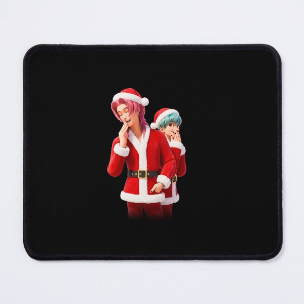 Item preview, K-pop duo in Santa Claus outfits and pastel colors designed and sold by Polarisofficial.
