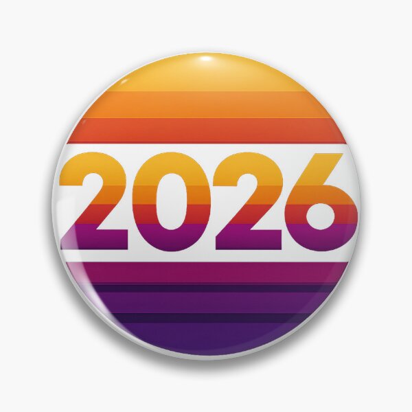 Item preview, Retro Sunset 2026 Typography – Vintage Synthwave New Year Design designed and sold by FUIRY .