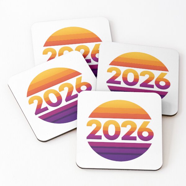 Item preview, Retro Sunset 2026 Typography – Vintage Synthwave New Year Design designed and sold by FUIRY .