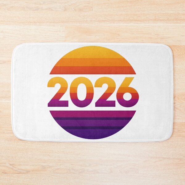 Item preview, Retro Sunset 2026 Typography – Vintage Synthwave New Year Design designed and sold by FUIRY .