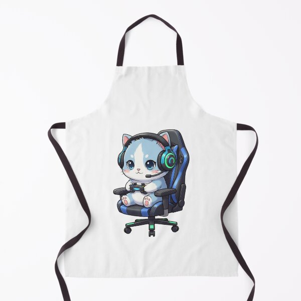 Item preview, blue Cute Gamer Cat Character designed and sold by HoopeStylee.
