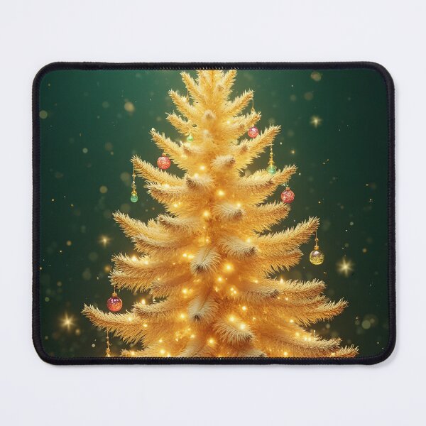 Item preview, Golden Christmas tree with sparkling ornaments designed and sold by Djantrix.