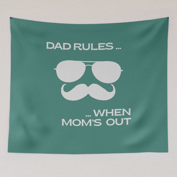 Item preview, White on Teal Green Fresh minimalist retro style for every dad. designed and sold by Panoramax.