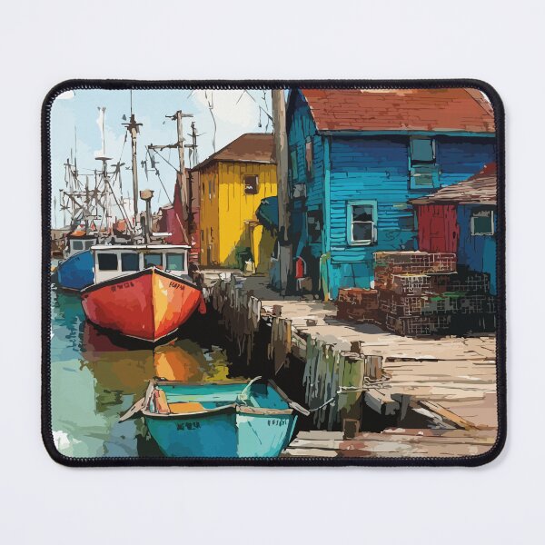 Item preview, North Rustico Prince Edward Island | Colourful Harbour Poster designed and sold by TuncGK.