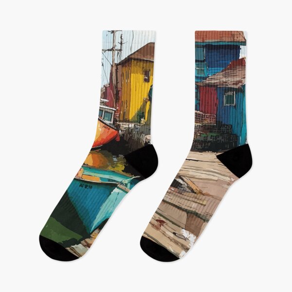 Item preview, North Rustico Prince Edward Island | Colourful Harbour Poster designed and sold by TuncGK.