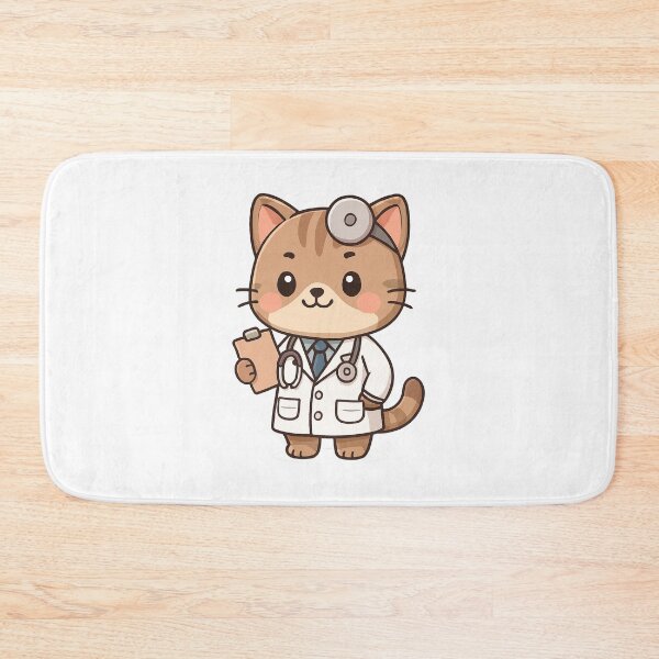 Item preview, kawai Cute Doctor Cat Illustration designed and sold by HoopeStylee.