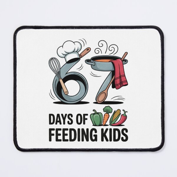 Item preview, Retro 67 Days of Feeding Kids Lunch Lady Cafeteria Worker designed and sold by FreshVibe Prints.
