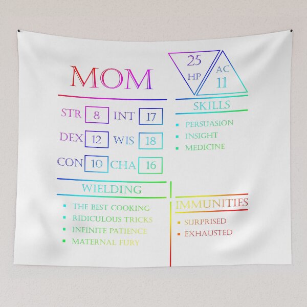 Item preview, Mom Stats - Character Sheet - Rainbow designed and sold by EchoTheBard.