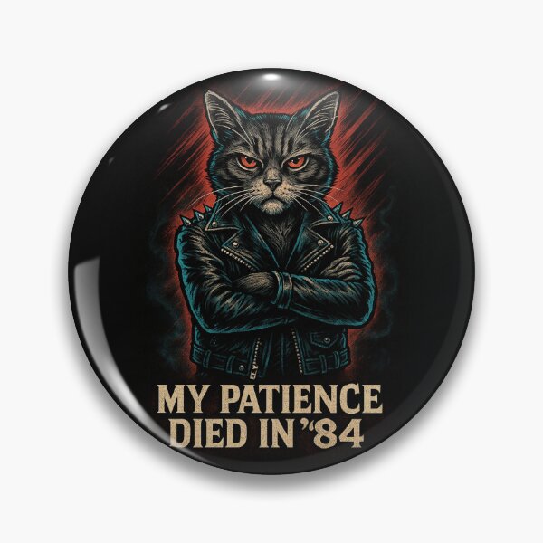 Item preview, “80s Metal Cat Attitude – My Patience Died in ’84” designed and sold by catastrocat.