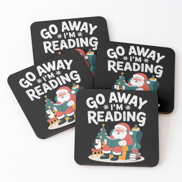 Item preview, Go Away I'm Reading Santa Penguin Funny Book Lover  designed and sold by FreshVibe Prints.