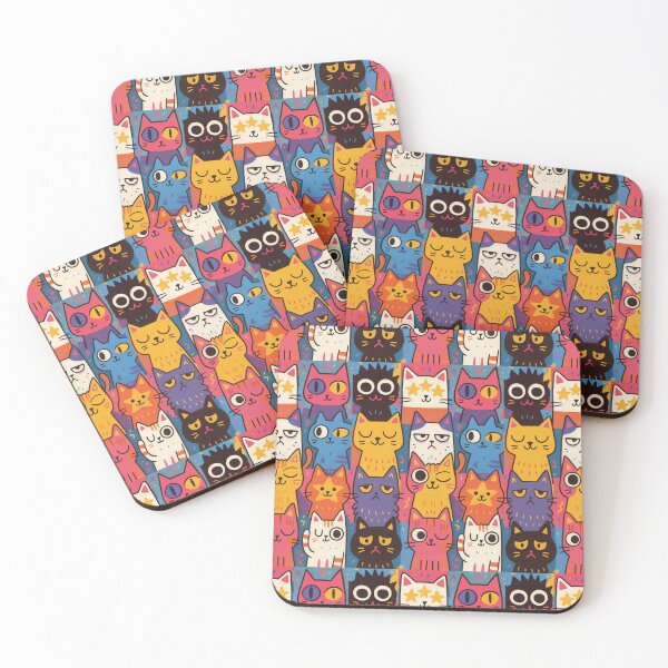 Item preview, Strange Cats Collection – Colorful Quirky Feline Art designed and sold by Nope Cats.
