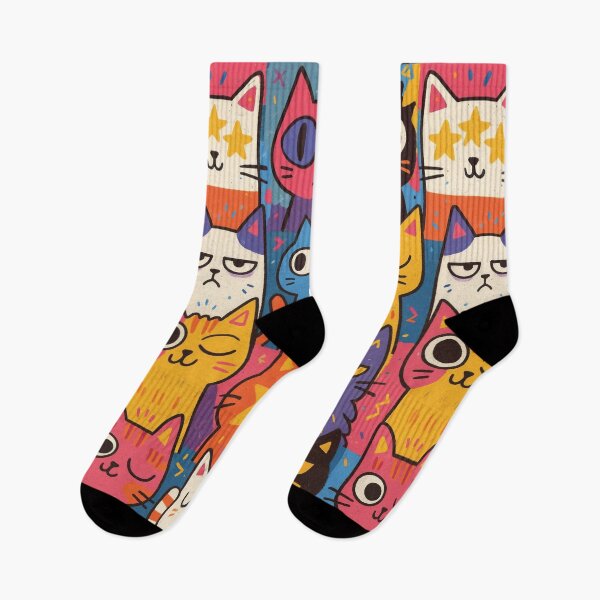 Item preview, Strange Cats Collection – Colorful Quirky Feline Art designed and sold by Nope Cats.