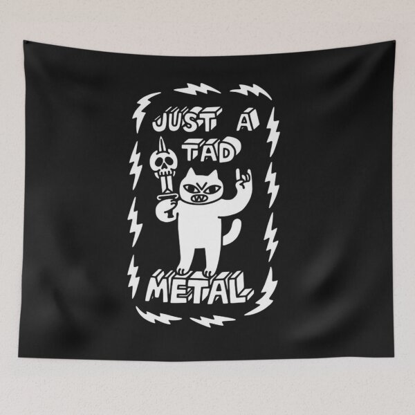 Item preview, Just a Tad Metal Cat | Rocker and Funny Cat designed and sold by ArtPandax.