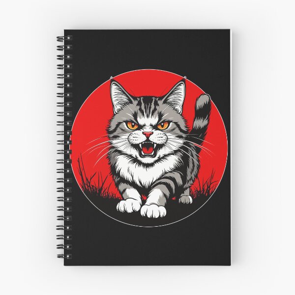 Item preview, Angry Kitten Japanese Portrait. Mad Cat in a Red Circle designed and sold by PeasyEasy.