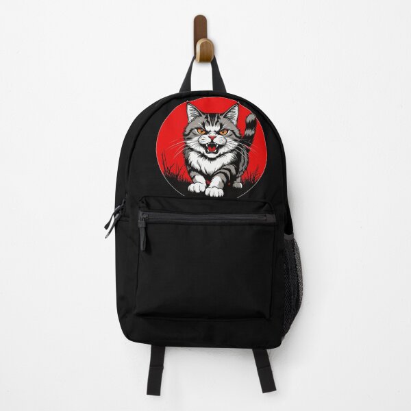 Item preview, Angry Kitten Japanese Portrait. Mad Cat in a Red Circle designed and sold by PeasyEasy.