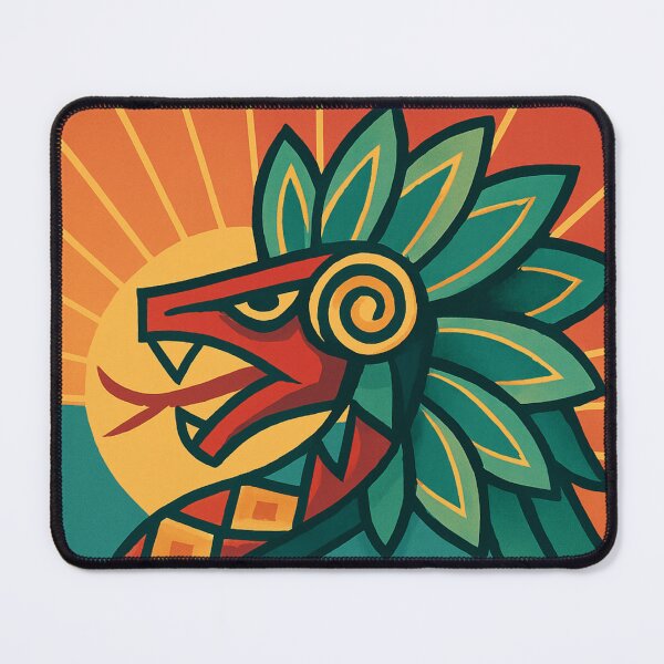 Item preview, Quetzalcoatl Art Deco - Stylized Feathered Serpent designed and sold by JonelleTshirts.