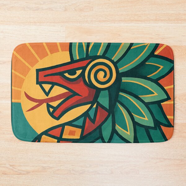 Item preview, Quetzalcoatl Art Deco - Stylized Feathered Serpent designed and sold by JonelleTshirts.
