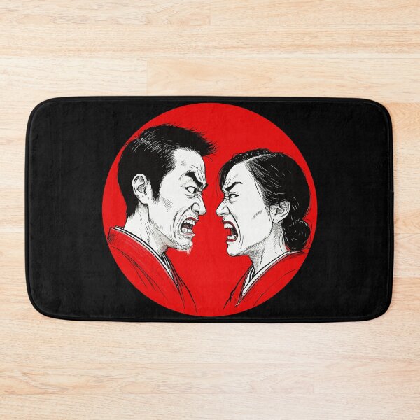 Item preview, Angry Japanese People. Angry Couple in a Red Circle designed and sold by PeasyEasy.