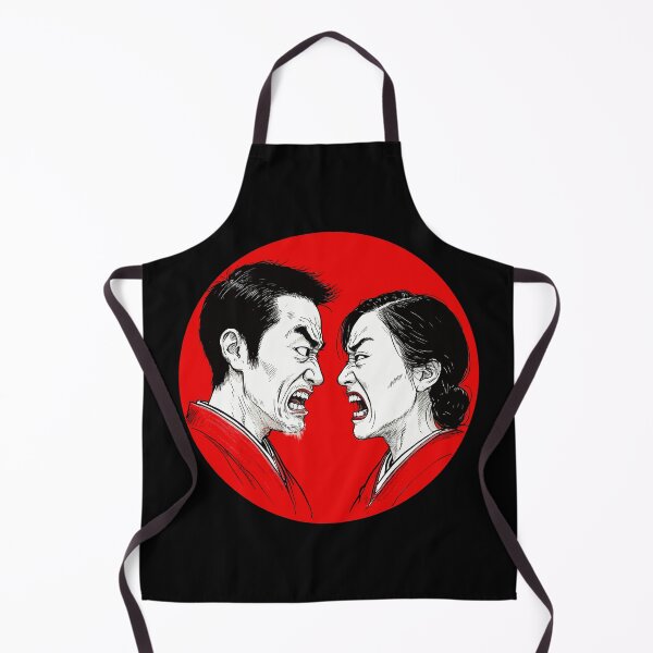Item preview, Angry Japanese People. Angry Couple in a Red Circle designed and sold by PeasyEasy.