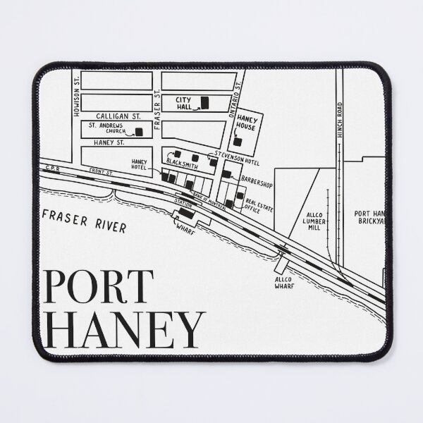 Item preview, Minimalist Port Haney Maple Ridge Historical Map designed and sold by MapleRidgeMus.