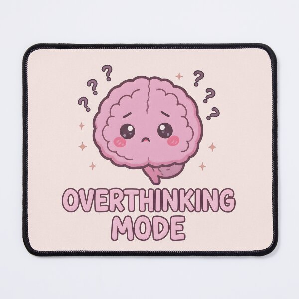 Item preview, Overthinking Mode – Cute Kawaii Brain Anxiety Humor Design designed and sold by PureBrain.