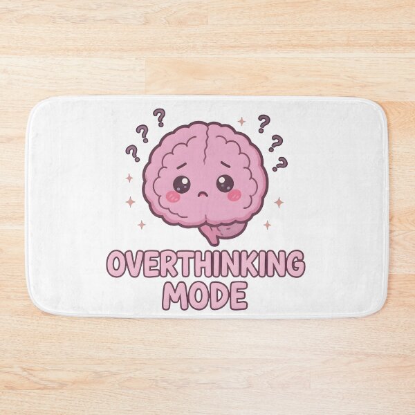 Item preview, Overthinking Mode – Cute Kawaii Brain Anxiety Humor Design designed and sold by PureBrain.