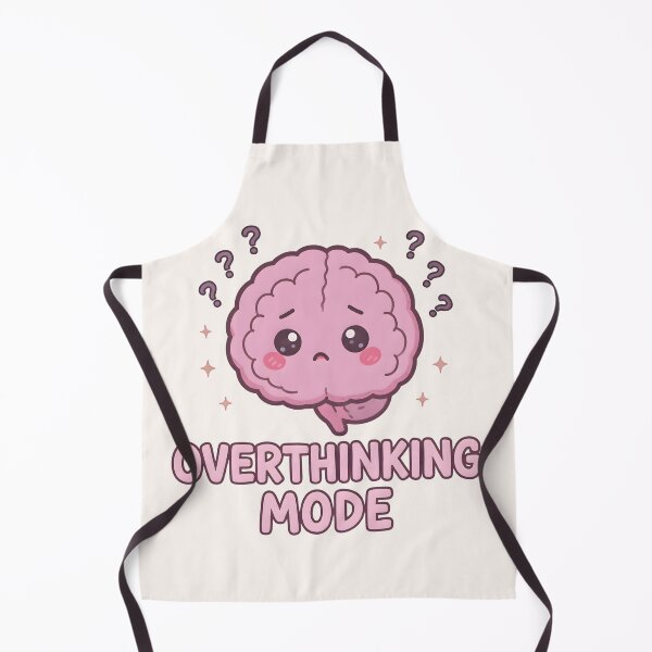 Item preview, Overthinking Mode – Cute Kawaii Brain Anxiety Humor Design designed and sold by PureBrain.