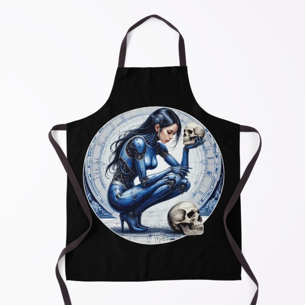 Item preview, Robot Girl with Skulls. Female Android. Humanoid Woman designed and sold by PeasyEasy.