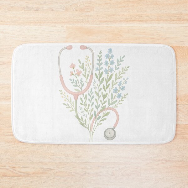 Artikelvorschau, Florales Stethoskop Nurse Design – Botanisches Pflege Motiv für Krankenschwestern & Pflegekräft entworfen und verkauft von PrintedWithSoul.