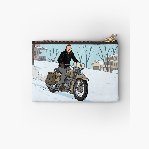 Aperçu de l'œuvre balade à moto en hiver créée et vendue par Be-Random.